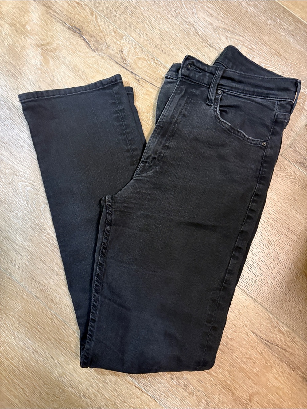 MOTHER Straight Leg Jeans in Black